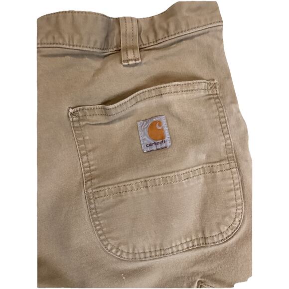 Carhartt Relaxed Fit Work Pants youth 33x30 Beige Cotton Blend 102291-253 - Picture 2 of 14